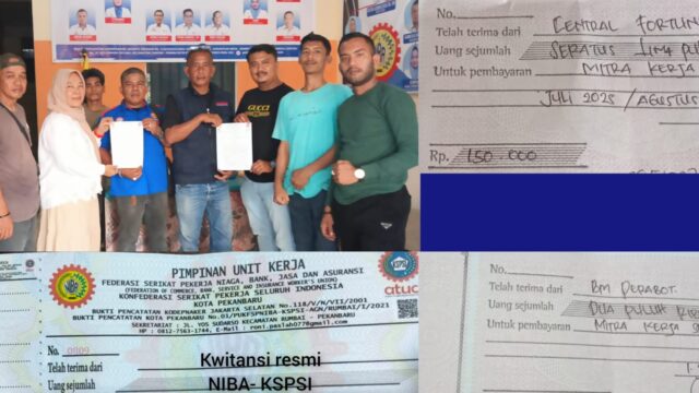 Bersih pungli,, Ketua PUK F. SP NIBA - KSPSI AGN Rumbai, Roni Paslah, menghimbau kepada seluruh pengusaha di Rumbai untuk menanyakan legalitas buruh yang meminta kompensasi.