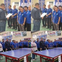 Ketua Umum Pengprov PTMSI Riau Robin P Hutagalung SH, secara resmi melantik Adrizal SE beserta jajaran Pengurus Kota (Pengkot) Persatuan Tenis Meja Seluruh Indonesia (PTMSI) Pekanbaru periode 2025-2029