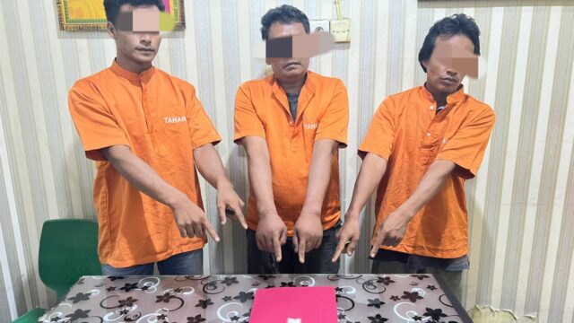 Polsek Tambang Tangkap Tiga Pelaku Narkoba di Desa Rimbo Panjang 