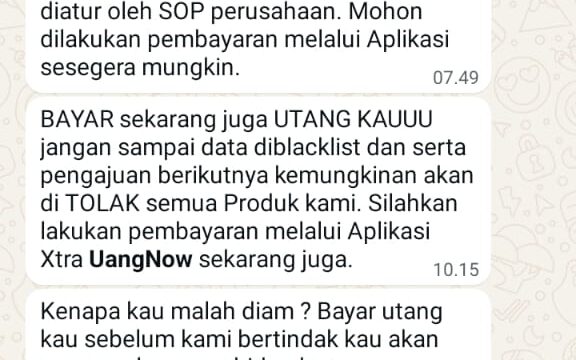 ‎Pengancaman Oknum Pinjaman Online: Korban Merasa Terancam dan Ditagih dengan Cara yang Tidak Pantas