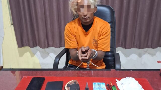 Tim Mata Elang Polres Kuansing Bekuk Pengedar Shabu di Sungai Keranji, 11 Paket Diamankan