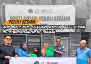 PEDULI SESAMA : LAPAS BANGKINANG SALURKAN SEMBAKO DOOR TO DOOR UNTUK WARGA YANG MEMBUTUHKAN