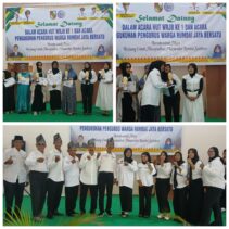 HUT Perdana sekaligus pengukuhan pengurus Warga Rumbai Jaya Bersatu .