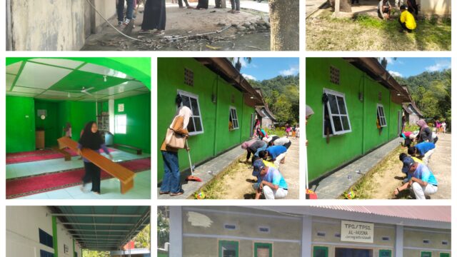 Menjaga Kebersihan Rumah Ibadah, Masyarakat Nagari Sisawah Adakan GORO