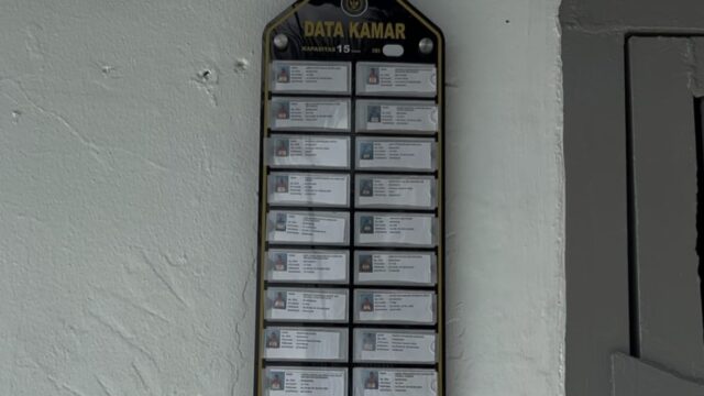 Lapas Pekanbaru Gelar Pengecekan Papan Sterg Kamar Hunian WBP