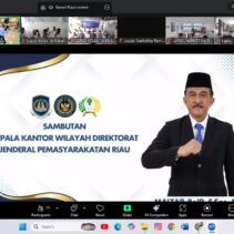 Lapas Kelas IIA Pekanbaru Ikuti Tasyakuran Hari Bakti Kemenimipas ke-1 Tahun 2025