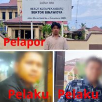 Irfan Naufal Ramadan Di keroyok, RM,DN dan B di laporkan ke Polsek Binawidya Pekanbaru Riau