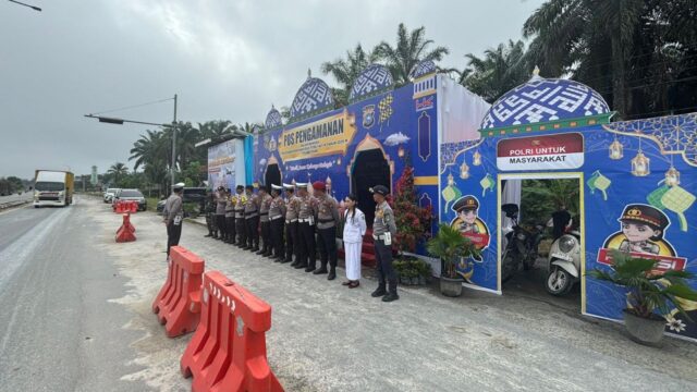 Ops Ketupat Lancang Kuning 2026, Polisi Pastikan Lalu Lintas di Exit Tol Kandis Utara Aman