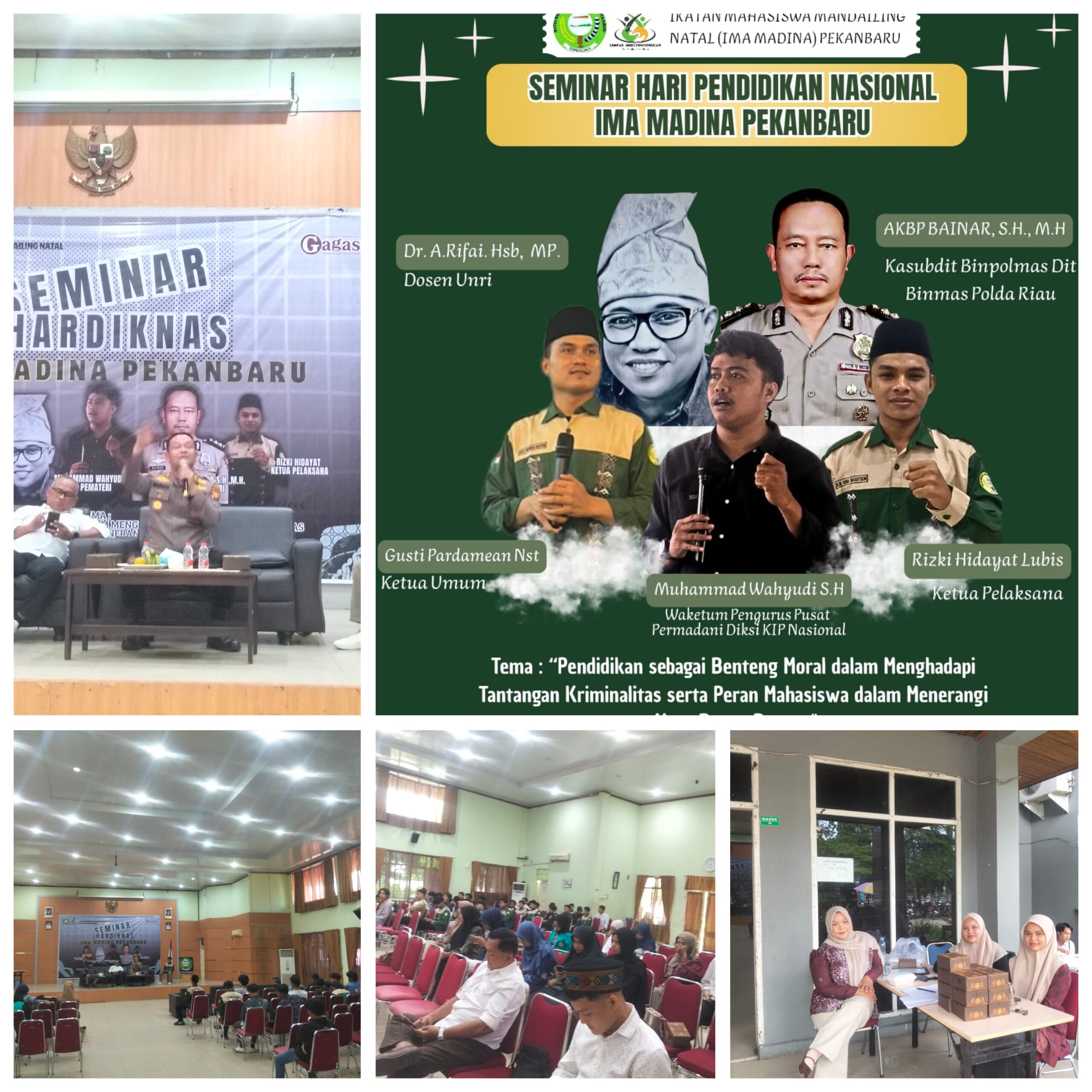 AKBP. Bainar, S.H.,M.H Menjadi Pemateri Dalam Acara Seminar HARDIKNAS Yang Di Adakan Oleh IMA MADINA Pekanbaru