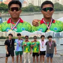 SMA Olahraga Pekanbaru Riau Ukir Prestasi Internasional di Singapore, Aslim S.Pd Bangga Atlet Dayung SKO Riau Raih Emas
