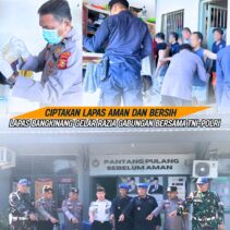 CIPTAKAN LAPAS AMAN DAN BERSIH, LAPAS BANGKINANG GELAR RAZIA GABUNGAN BERSAMA TNI–POLRI