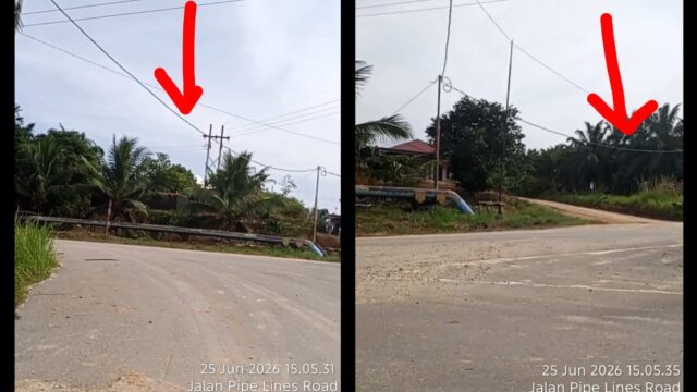 MENGANCAM NYAWA! Diduga Tanpa SPT dan SPK PLN, Pemindahan dan Penyeberangan Kabel Tegangan Tinggi SKU ke Trafo LISDES Sukapulung Minas Barat Rendah, Bahayakan Mobil RIG PHR yang Melintas, PLN dan PHR: Tak Ada Laporan